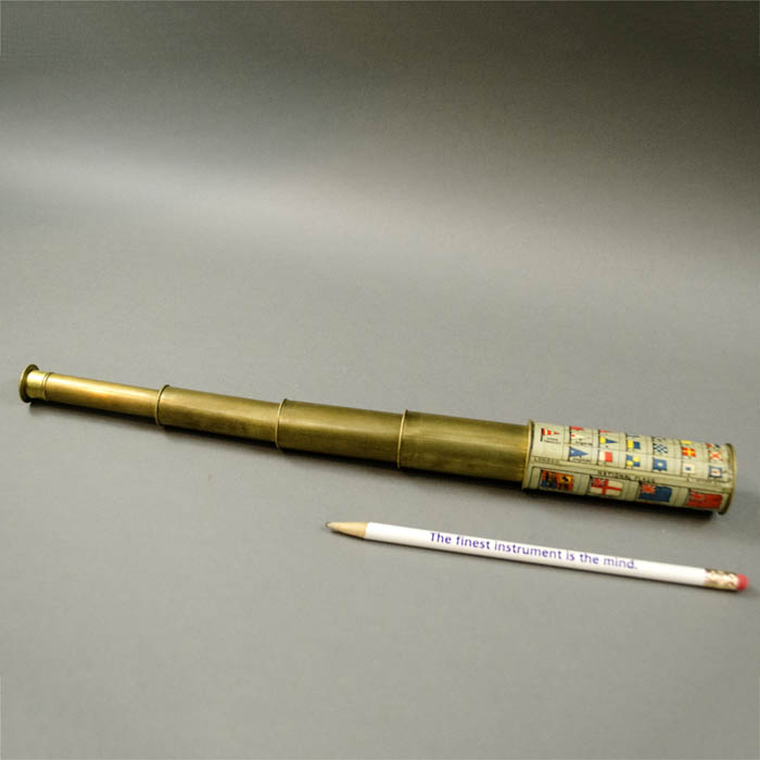 A.N. Myers Nautical Spyglass with Flag Decorations