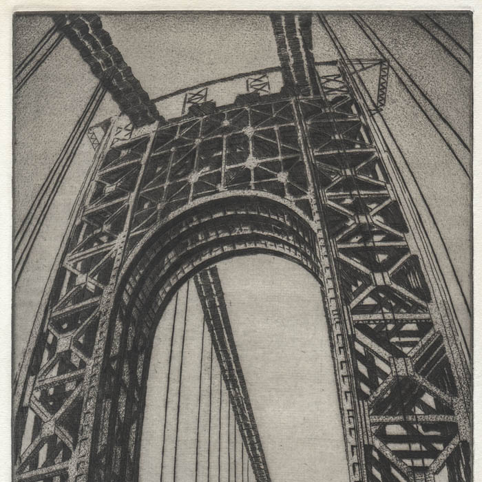 Tower under Construction, Washington Bridge NYC, detail