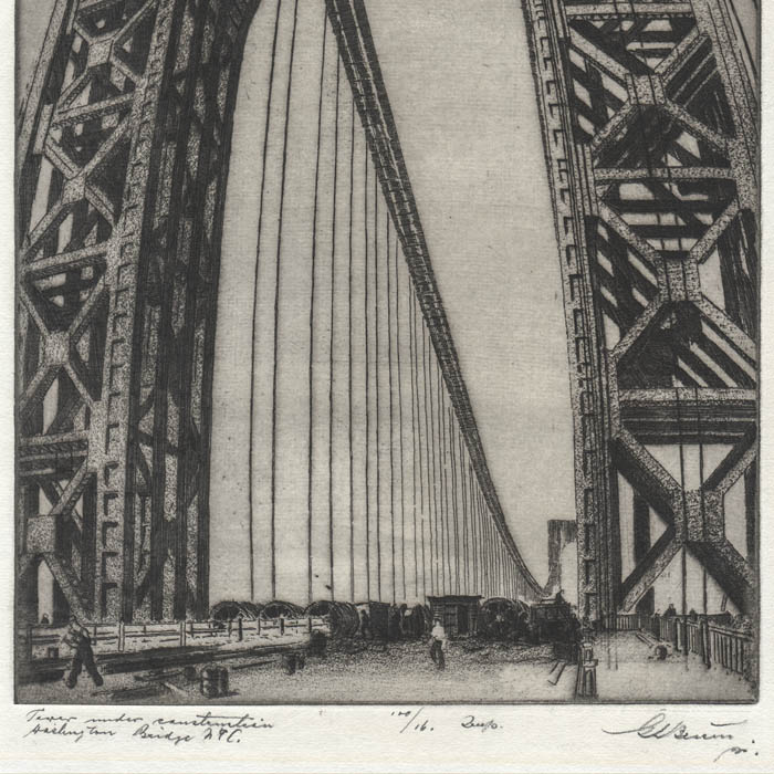 Tower under Construction, Washington Bridge NYC, detail