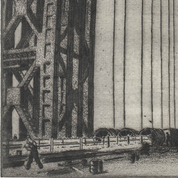 Tower under Construction, Washington Bridge NYC, detail