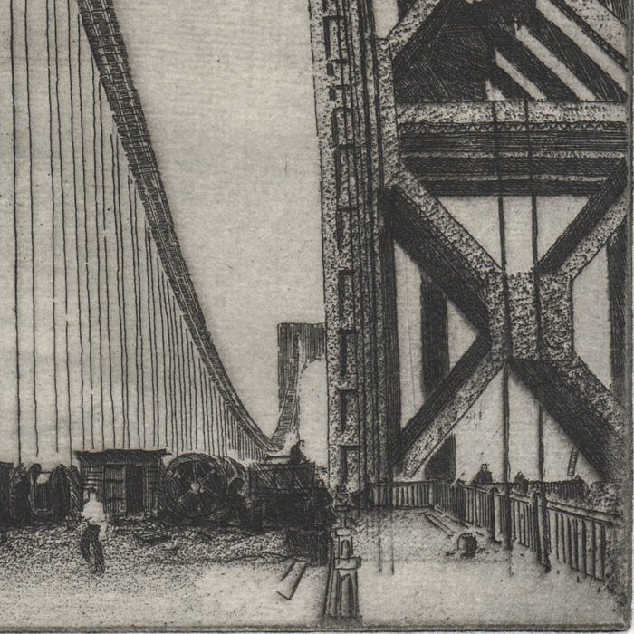 Tower under Construction, Washington Bridge NYC, detail