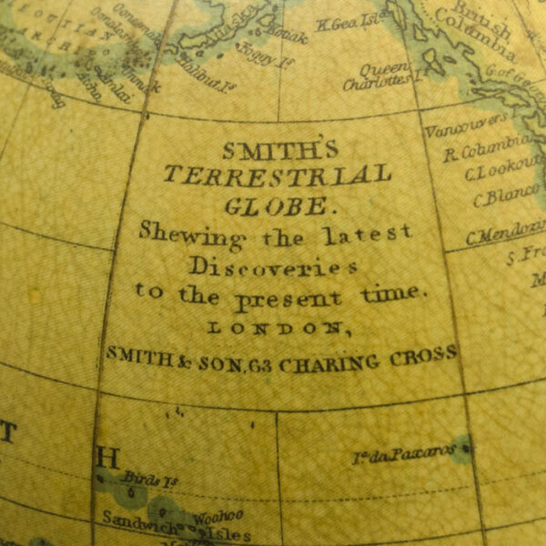 Smith & Son 6-Inch Terrestrial Table Globe, detail