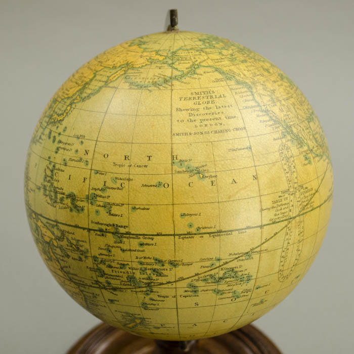 Smith & Son 6-Inch Terrestrial Table Globe, detail