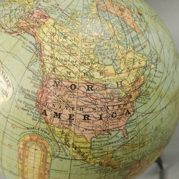 Rand, McNally & Co. 6-Inch Terrestrial Table Globe, detail