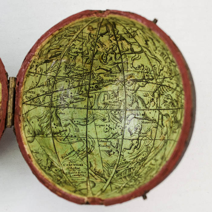 2.75-Inch Terrestrial Pocket Globe, Celestial Case, detail