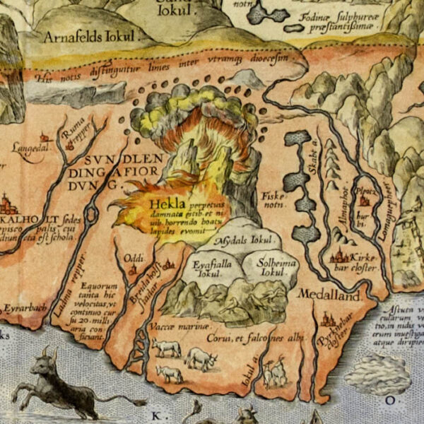 Ortelius Map of Islandia [Iceland], detail