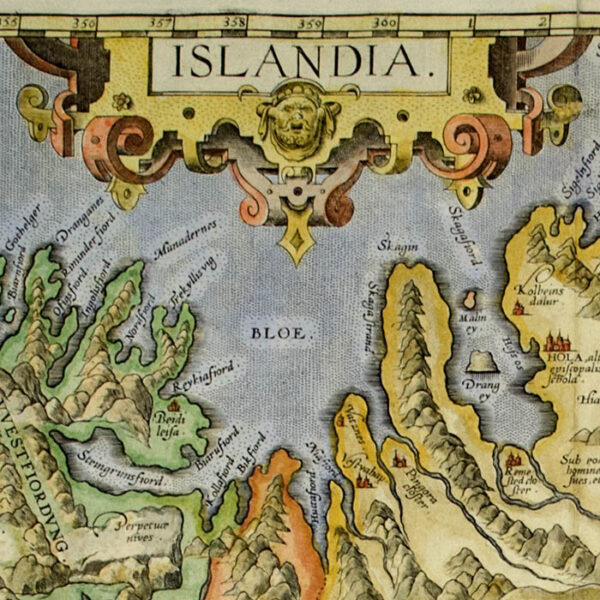 Ortelius Map of Islandia [Iceland], detail