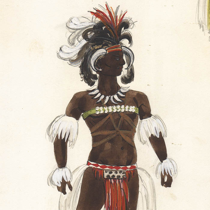 "Aida," Ballet Zulu, Met Opera, detail