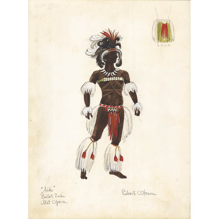 Robert O'Hearn costume design for Aida, Metropolitan Opera