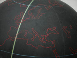 Felkl Slate Terrestrial Globe, detail