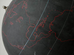 Felkl Slate Terrestrial Globe, detail