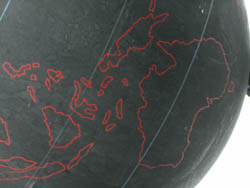 Felkl Slate Terrestrial Globe, detail
