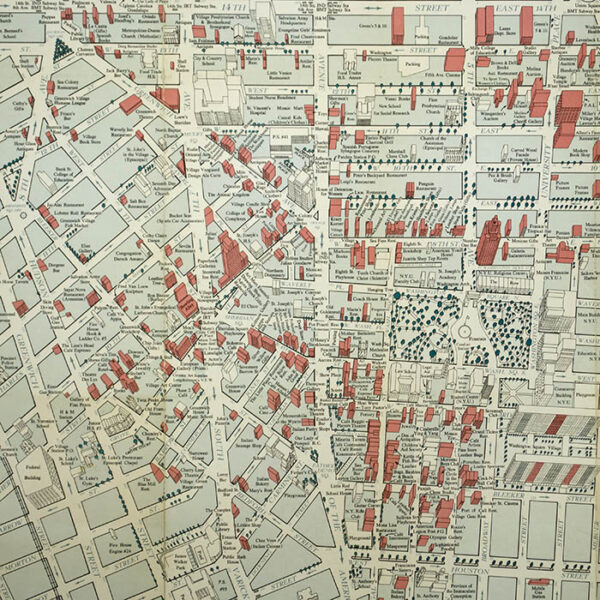 Fahey, Map of the Greenwich Village Section of New York City, detail