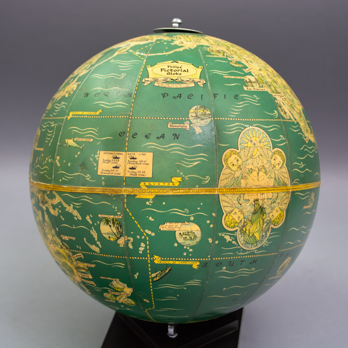 George Philip & Son Philips' Pictorial Globe, detail