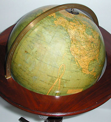 G.W. Bacon & Co./ Weber Costello 12-inch Terrestrial Floor Globe
