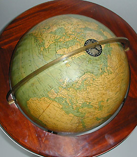 G.W. Bacon & Co./ Weber Costello 12-inch Terrestrial Floor Globe