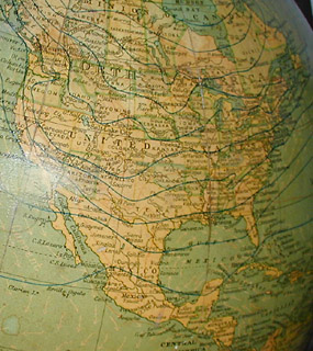 G.W. Bacon & Co./ Weber Costello 12-inch Terrestrial Floor Globe