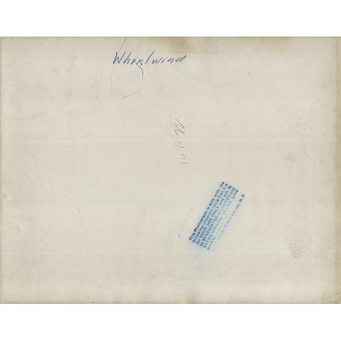 Edwin Levick, Whirlwind, verso