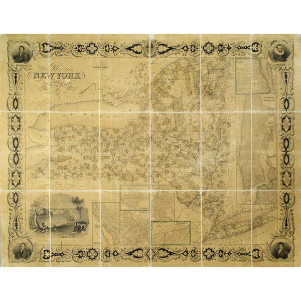 Sherman and Smith (act. 1840-1853) (drawn and engraved by) Map of the State of New York
