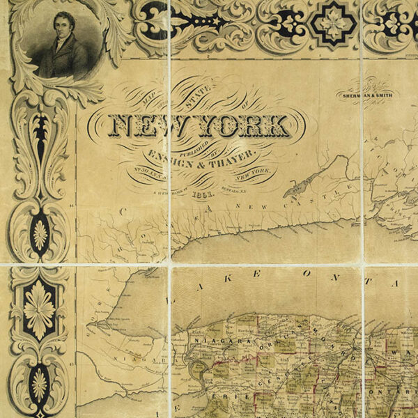 Sherman and Smith, Map of the State of New York, detail