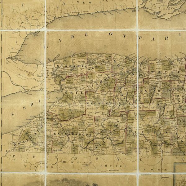 Sherman and Smith, Map of the State of New York, detail