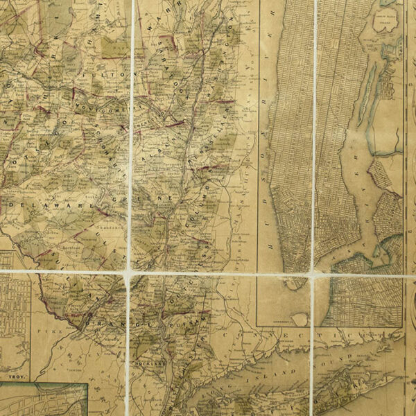 Sherman and Smith, Map of the State of New York, detail