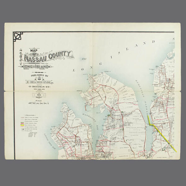 E. Belcher Hyde, Real Estate Map, Nassau County, Long Island, N.Y., Library Form, upper left map