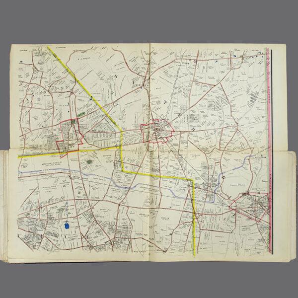 E. Belcher Hyde, Real Estate Map, Nassau County, Long Island, N.Y., Library Form, middle right map