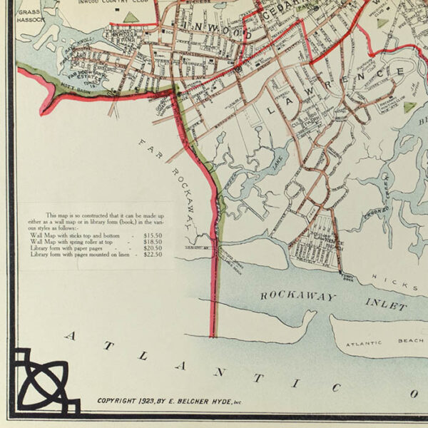 E. Belcher Hyde, Real Estate Map, Nassau County, Long Island, N.Y., Library Form, detail