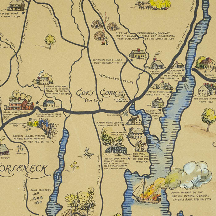 Greenwich Connecticut at the Time of Ye Revolution, 1775-1800, detail
