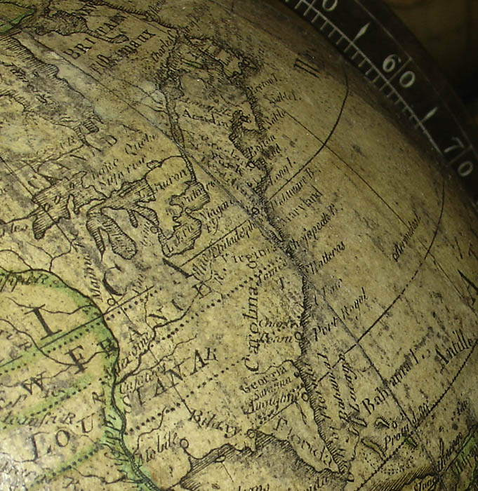 Bardin 9-Inch Terrestrial Table Globe, detail