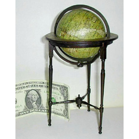 Newton 3-Inch Celestial Globe on miniature mahogany floor stand