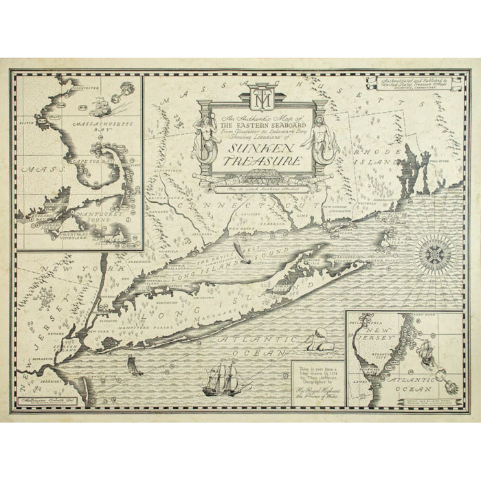 Delaware Antique Vintage Pictorial Map 
