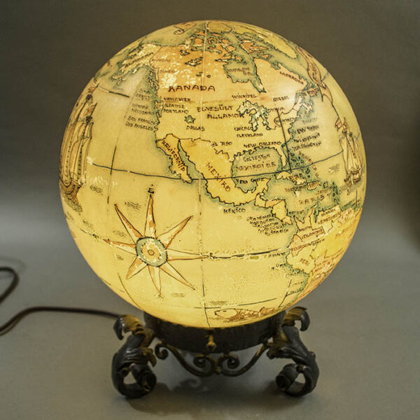 Hungarian 9.5-Inch Terrestrial Illuminated Globe