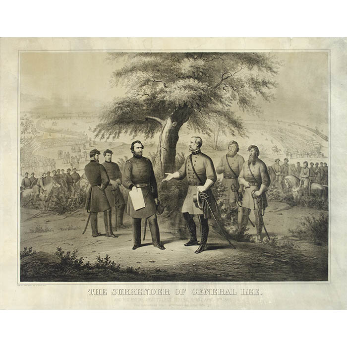 History, Military, Civil War, Surrender of General Lee, Antique Print,  Philadelphia, 1865 – George Glazer Gallery, Antiques
