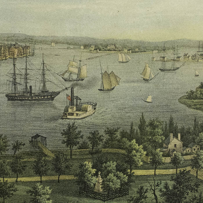 Views of Norfolk and Portsmouth from the U.S. Naval Hospital, detail