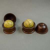 C. Smith & Son/ George Philip & Son Pair of 2-inch Terrestrial and Celestial Globes in Wood Cases