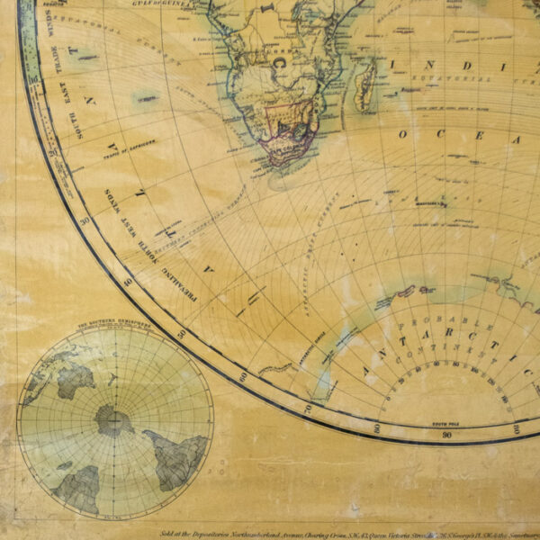 Eastern Hemisphere: A Stereographical Projection on the Twentieth Meridian, detail