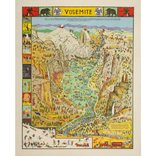 Jo Mora, Yosemite, pictorial map
