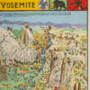 Yosemite National Park Hand-Drawn Map Poster - Authentic 18x24 Inch Vintage-Style Wall Art - Lithographic Print With Soy-Based Inks - All-Ages - Made In USA : Prints