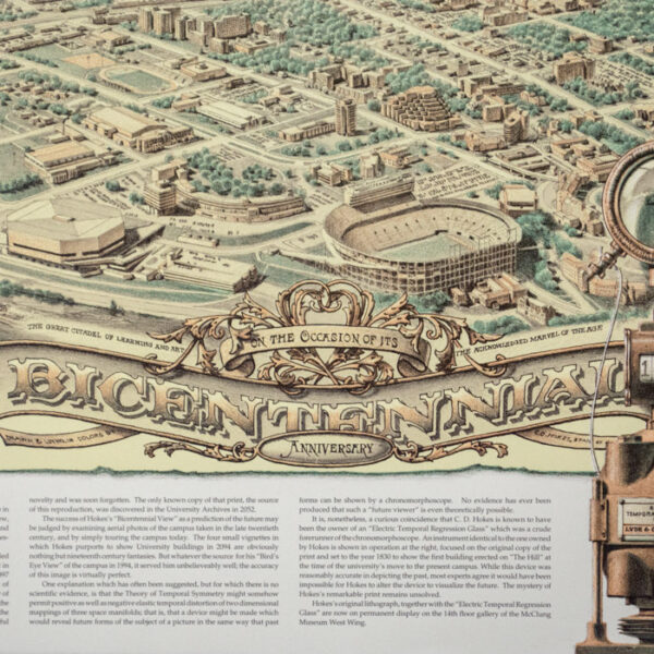 University of Tennessee, from the Southeast, on the Occasion of Its Bicentennial Anniversary, 1794-1994, detail