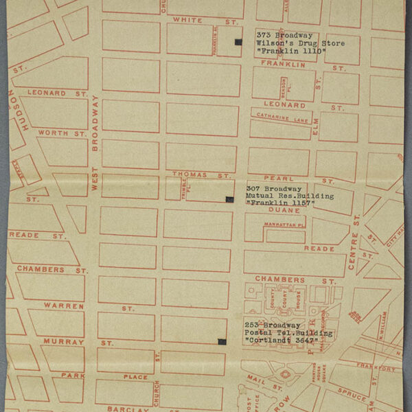 Map of Telephone Pay-Stations open on October 31, 1896, detail