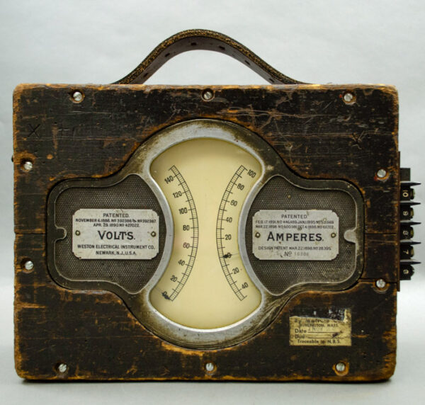 Weston Electrical Instrument Co. Electric Car Duplex Voltmeter Ammeter Gauge