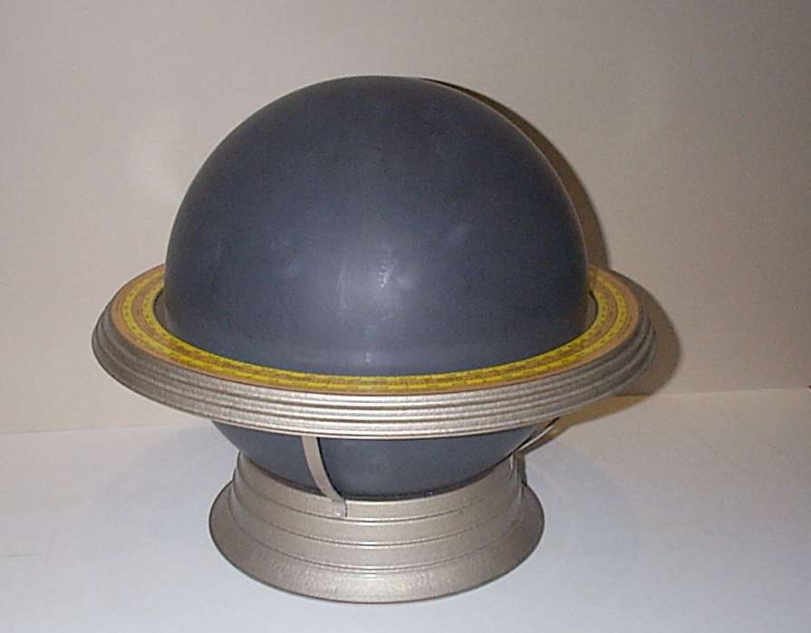 Globe, American, Cram, 12-Inch Diameter Slated Globe, Cradle Stand, Boxed, Indiana, c. 1960s, PrivInv GGC