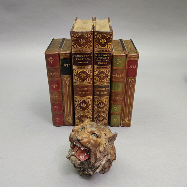 tiger inkwell and bookends