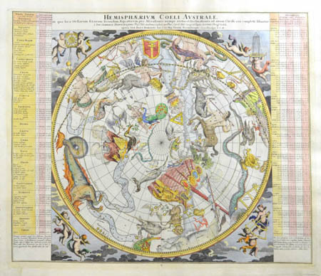 Homann celestial map Southern Hemisphere